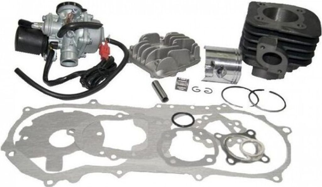70ccm Sport Zylinder + VERGASER 17,5mm Satz KOMPLETT für KEEWAY Agora 50 2-TAKT