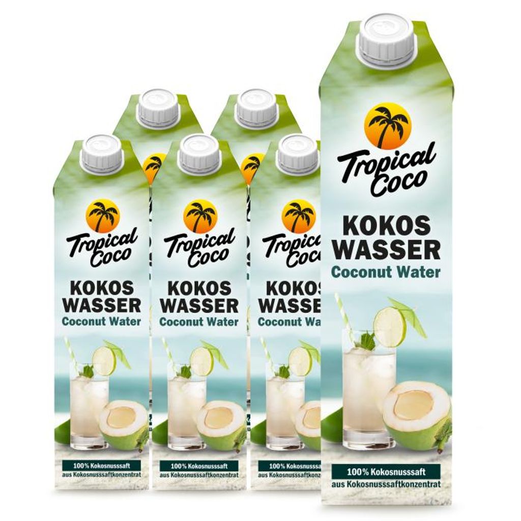 Tropical Coco Kokoswasser 6x1000 ml Produktbild 