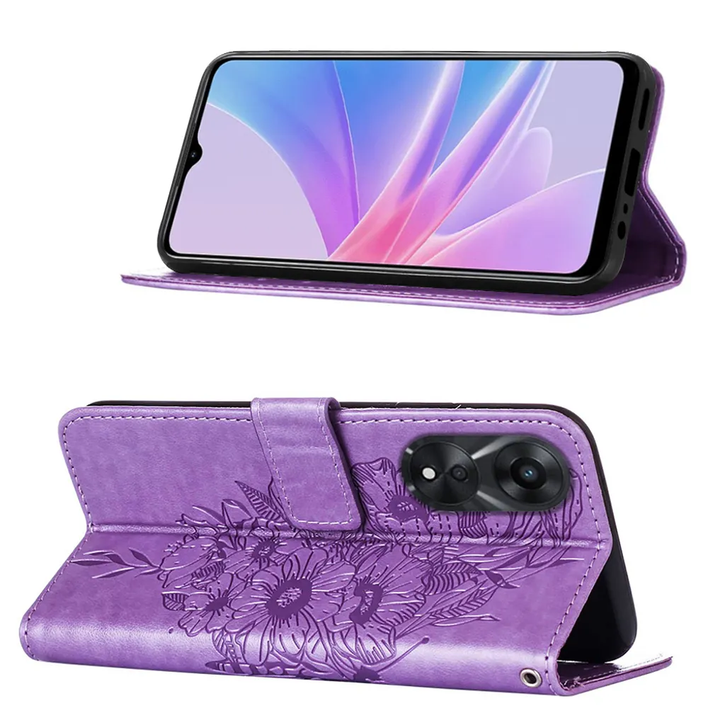 Custodia Anello Rotante Per Oppo A58 A78 5G Custodia, Sottile Anello Supporto Antiurto Cover Cover Nera Tpu Pc