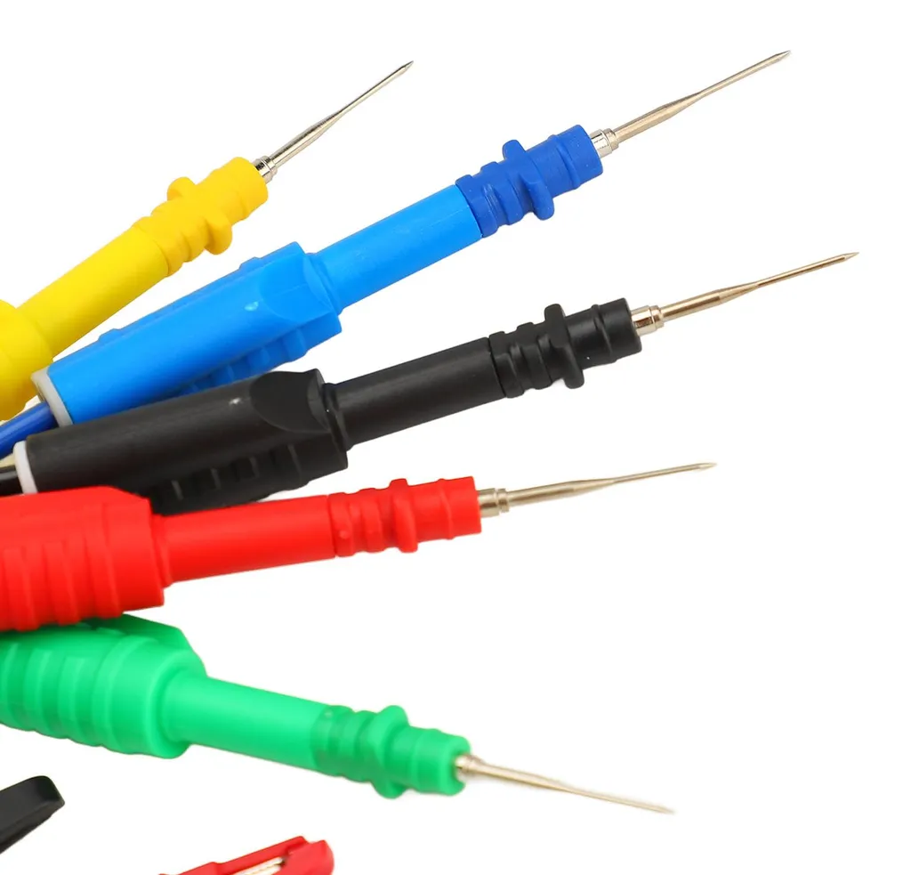 Pointes de test silicone empilables avec pinces et broches à fourche - 14
