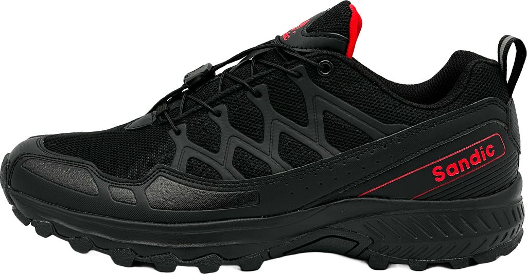 Nowaland Damen Herren Wanderschuhe Bequeme Trail Running Trekkingschuhe Outdoor Schuhe ,Schwarz/Rot,44