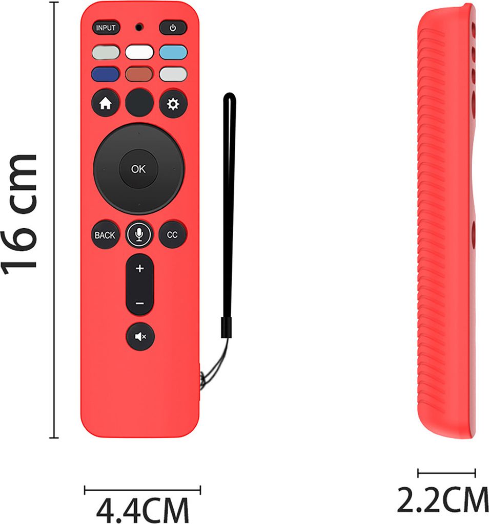 Fernbedienungsabdeckung All-inclusive Soft Silicon TV-Fernbedienung Schutzhülle für Vizio XRT260 TV-Fernbedienung-Rot