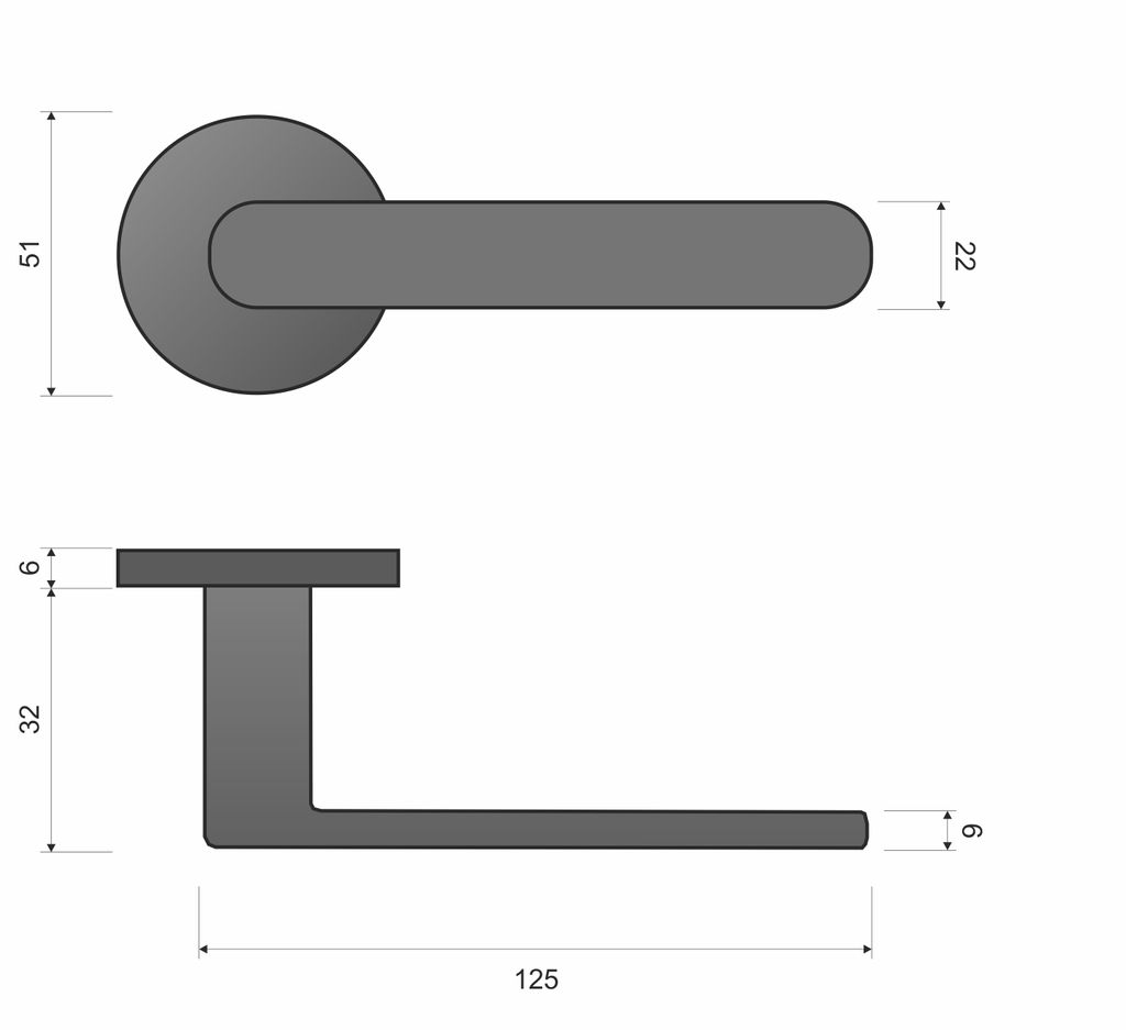 Design-Türgriffe auf dünnen Rosetten von nur 5 mm – elegantes Aussehen