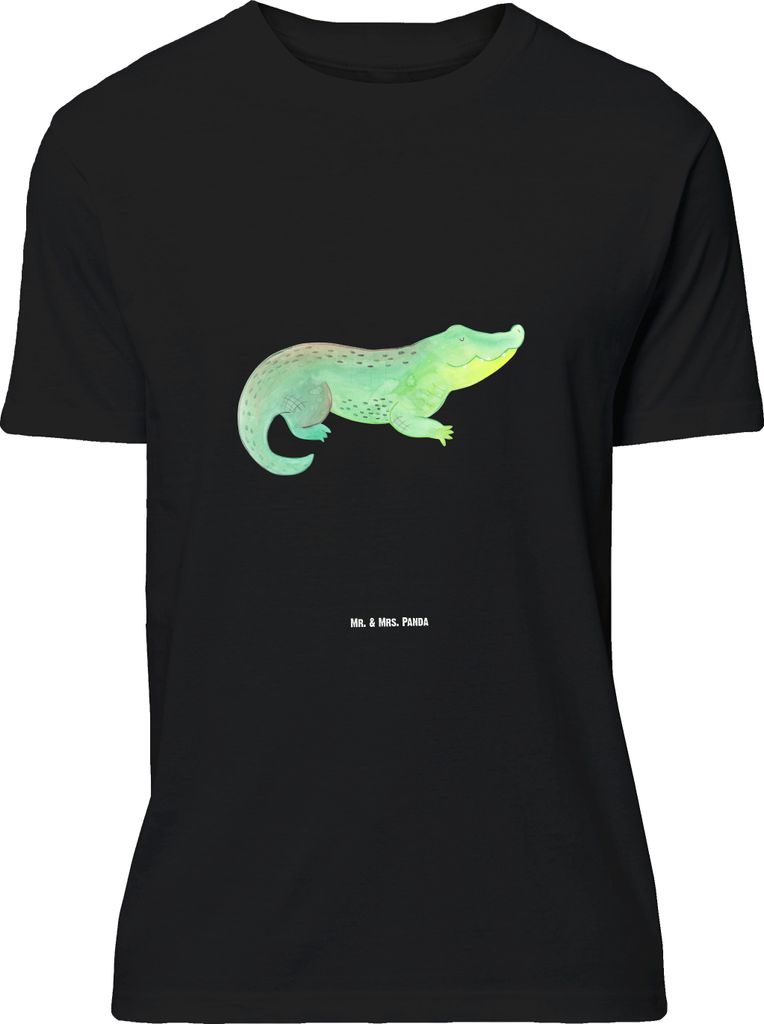 Mr. & Mrs. Panda Größe L T-Shirt Krokodil - Schwarz - Geschenk, Tshirt, Freundin, Krokodile, Beste, mit Spruch, Abenteuerlust, Meer, Lieblingsmen...