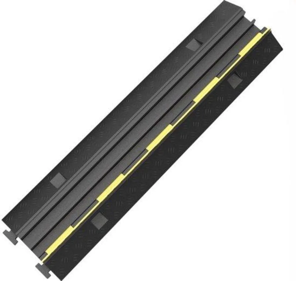 Range-câble de sol 2 canaux 100cm noir compact : fini les fils emmêlés