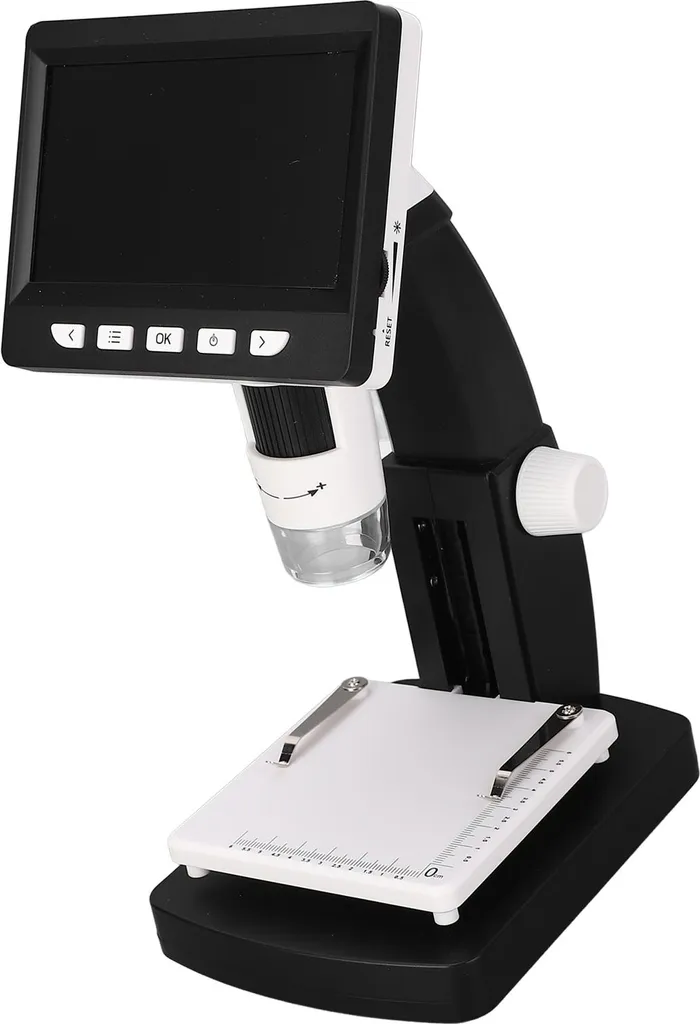Microscope 1080p à Écran IPS 4,3'' et Éclairage 8 LED Ajustables