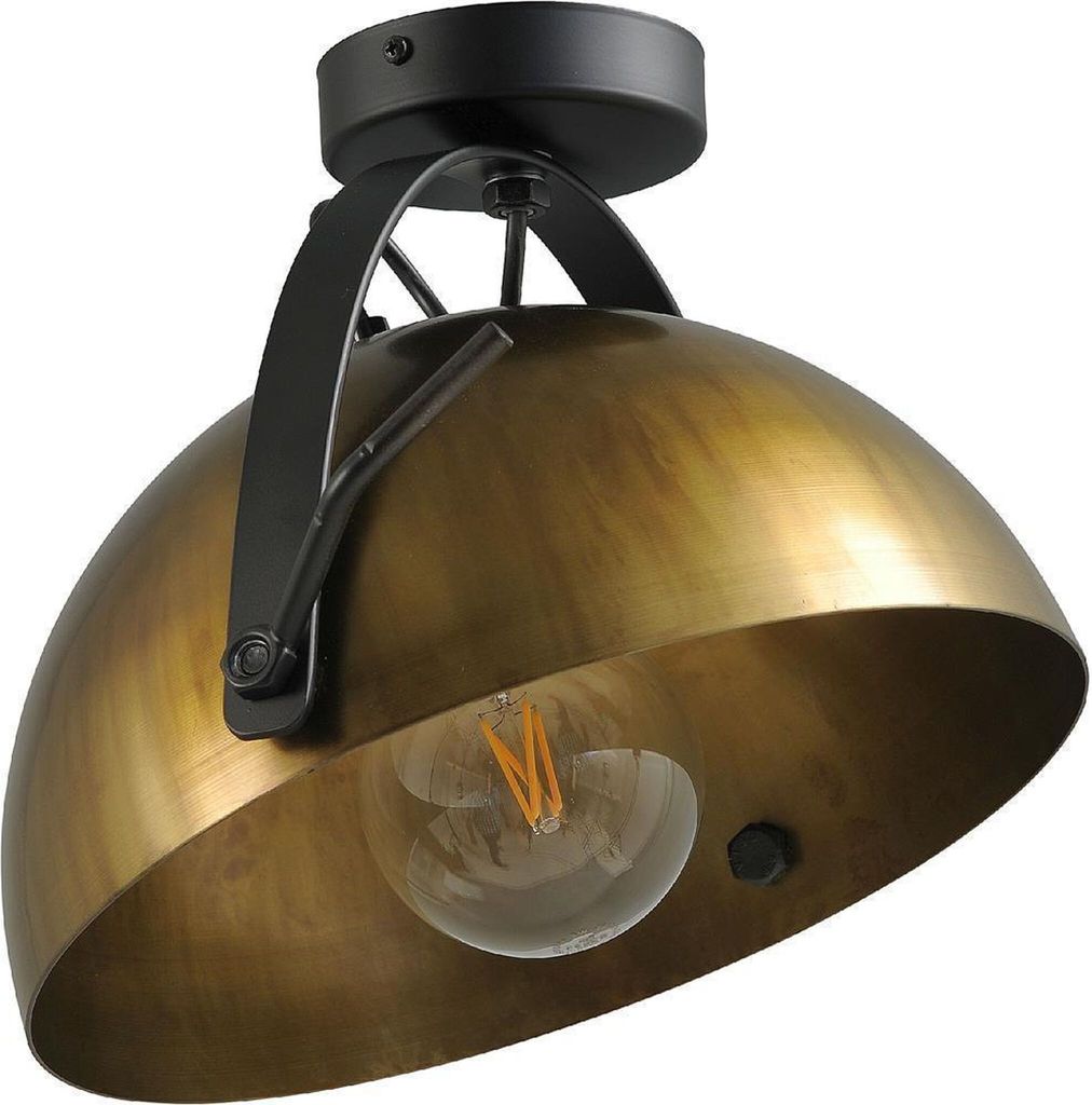 masterlight Deckenleuchte Larino 1-flammig Stahl Altmessing Ø30cm