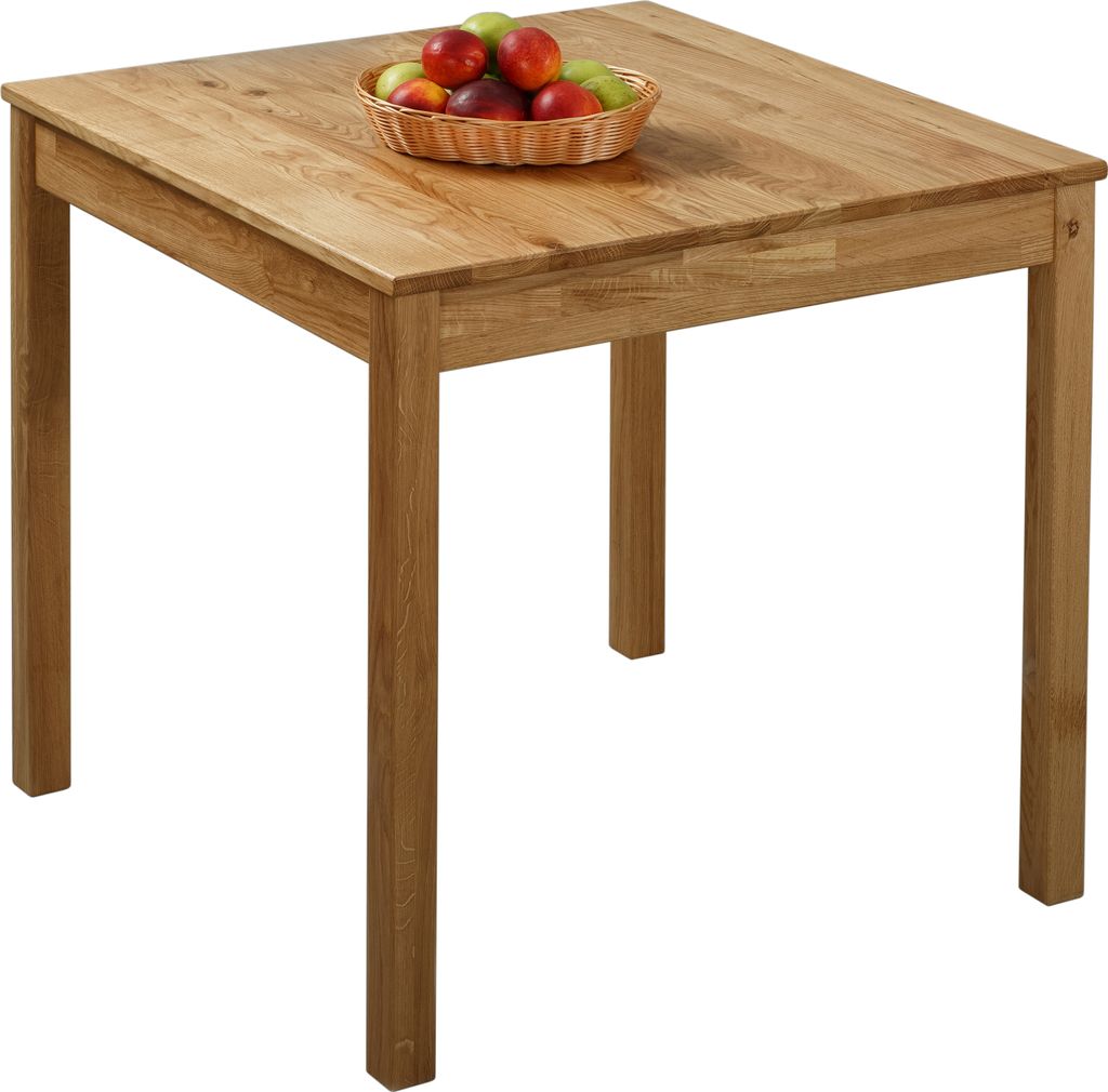 Krok Wood Esstisch Tomas aus Massivholz in Eiche 75x75x75 cm