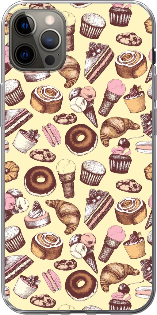 MuchoWow Handyhülle Schutzhülle Hülle für Telefoonhoesje iPhone 13 Pro Max Mädchen - Essen - Kuchen - Muster - Mädchen - Kinder - Mädchen ...