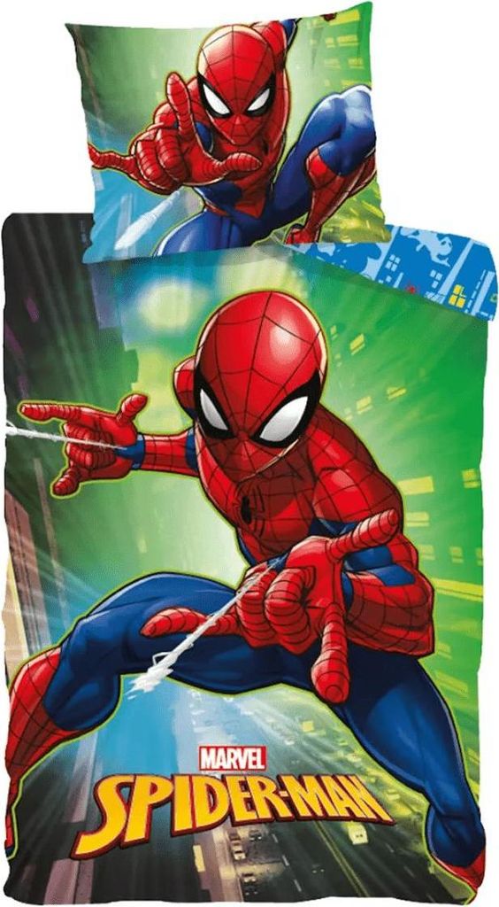 Spiderman Kleinkind Bettbezug city - 100 x 135 cm - Produktbild 