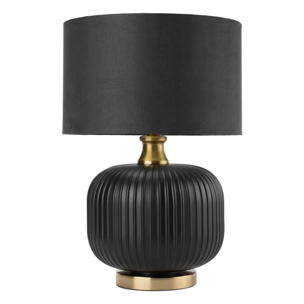 Lampe de table Tamiza noir et or E27 Light Prestige 48x33 cm chic