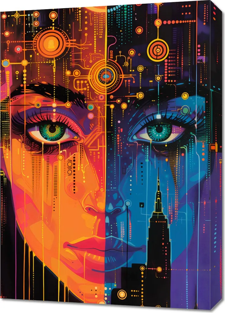 Affiche Décorative Psyché Numérique 50x70 cm - Poster Design Abstrait