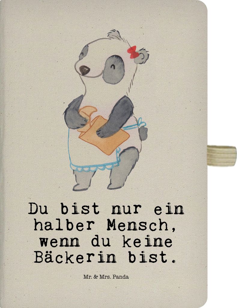 Mr. & Mrs. Panda Tagebuch Bäckerin Herz - Transparent - Produktbild 