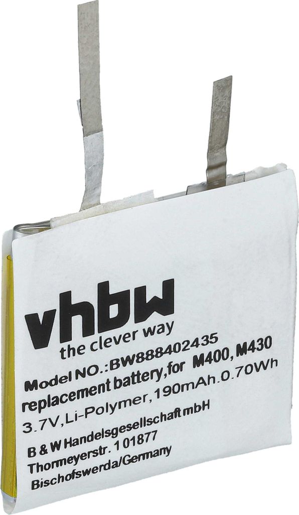 vhbw Akku kompatibel mit Polar M430, M400 Smartwatch Uhr Produktbild 