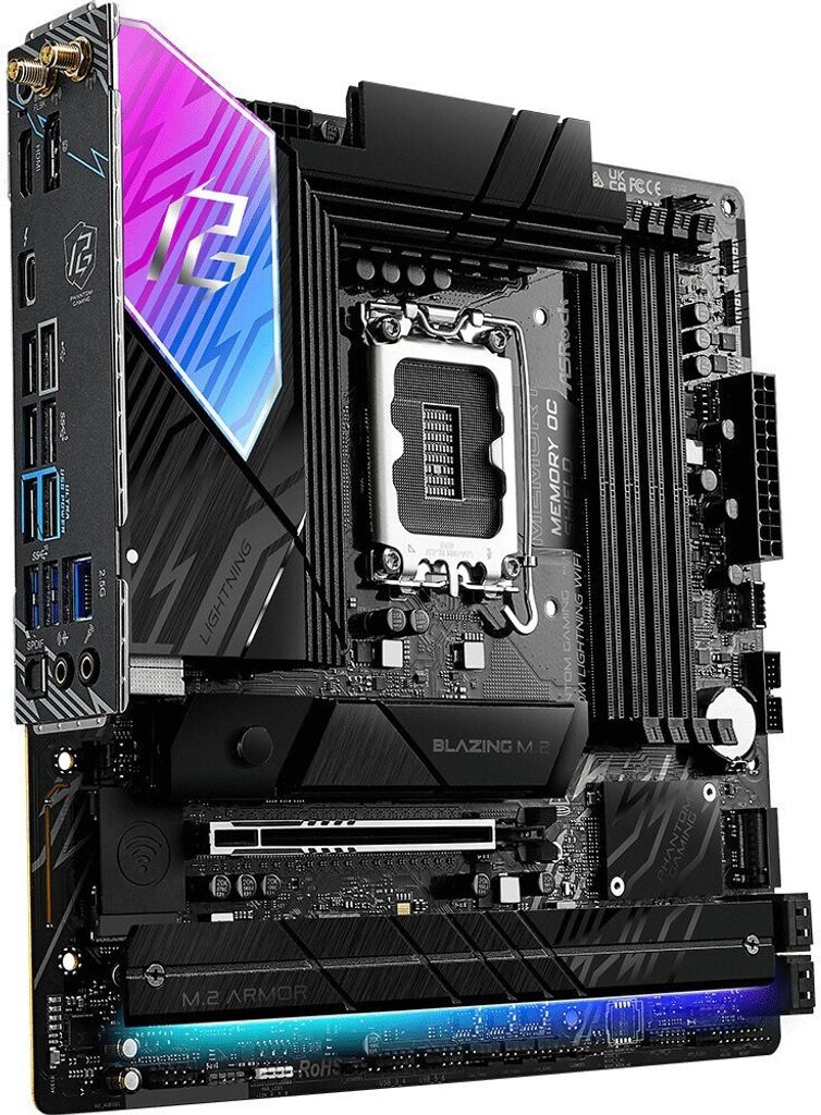 Asrock B860M Lightning WiFi, Intel, LGA 1851 (Socket V1), Intel Core Ultra (Series 2), DDR5-SDRAM, 256 GB, DIMM