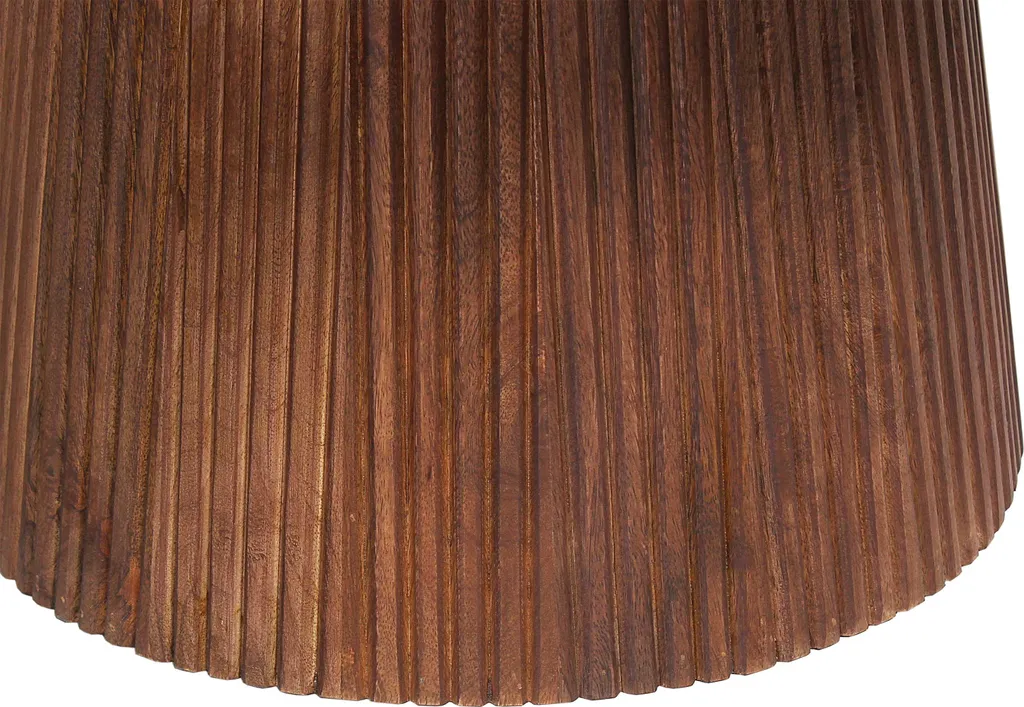 Table basse Miguel 80cm ronde marron clair pour salon chic et convivial - 5