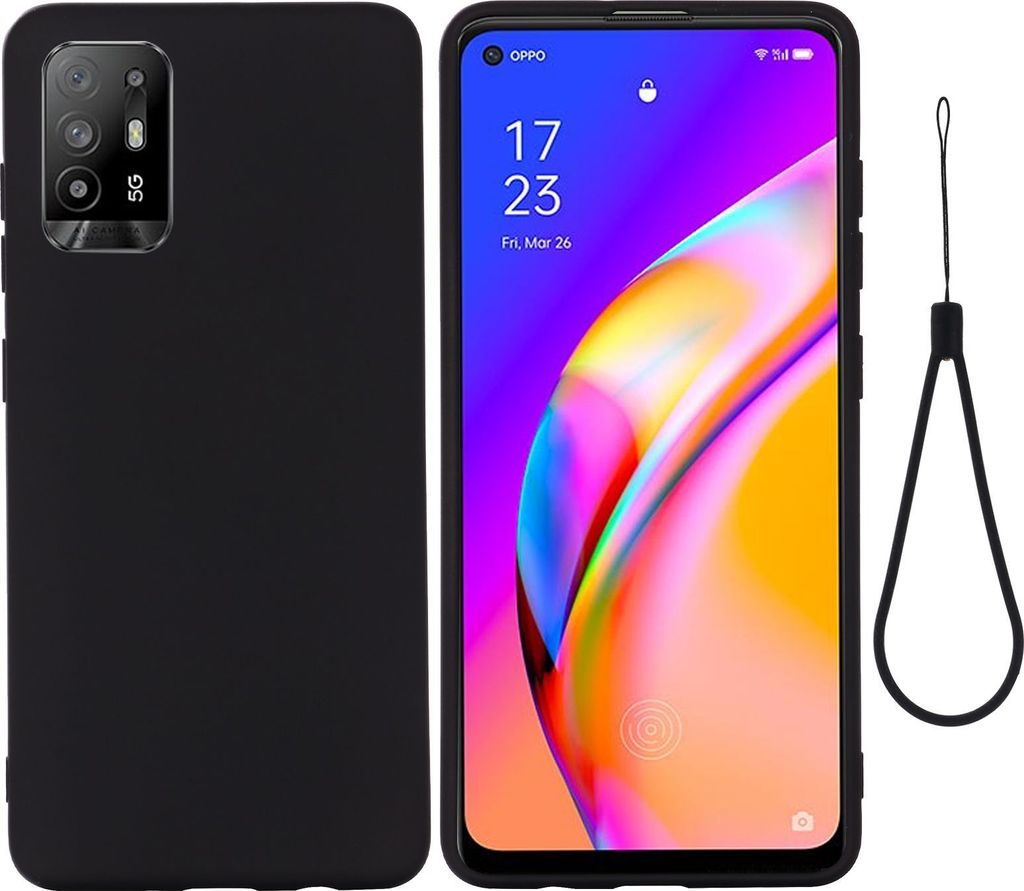 Mobigear Rubber Touch OPPO A94 5G Silikon Hülle Backcover - Schwarz