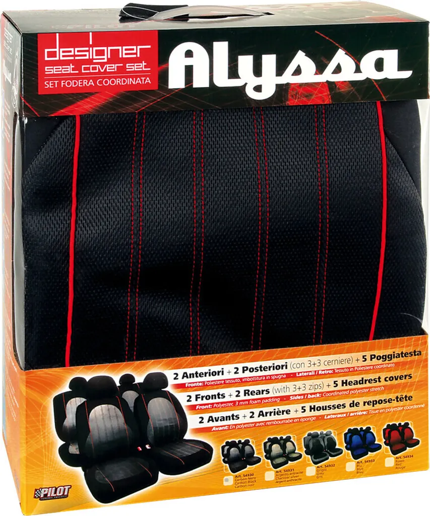 Rénover son salon avec le set de housses Alissa Noir - Pack coordonné - 2
