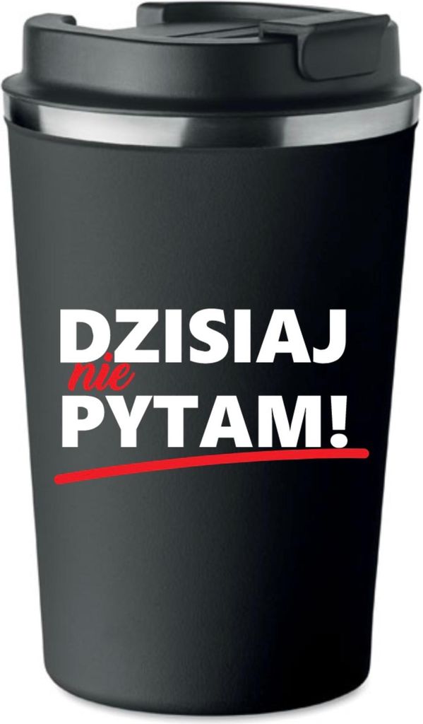 Premium Thermobecher Lehrertag Geschenk HEUTE FRAGE ICH NICHT KT_113