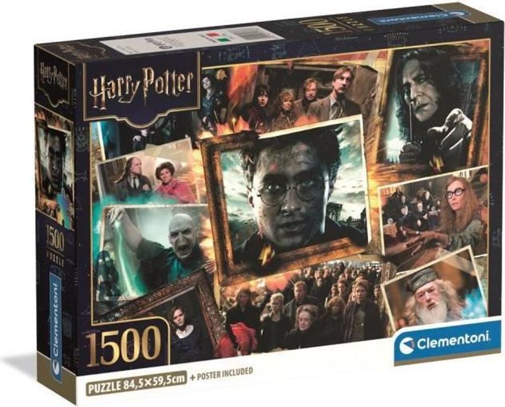 Puzzle, Clementoni Compact 1500 Teile, Harry Potter, 84,3 x 59,2 cm, Inklusive Poster