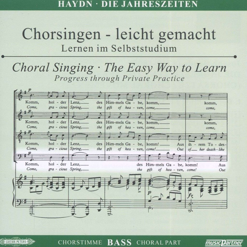 Die Jahreszeiten : 2 CD's ChorstimmeBass und Chorstimmen ohne Bass