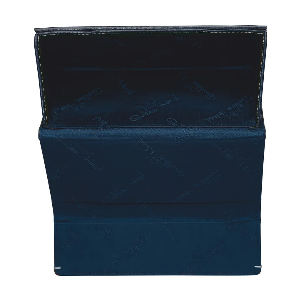Astuccio Occhiali Golden Head Bari Pelle Navy - Design Italiano