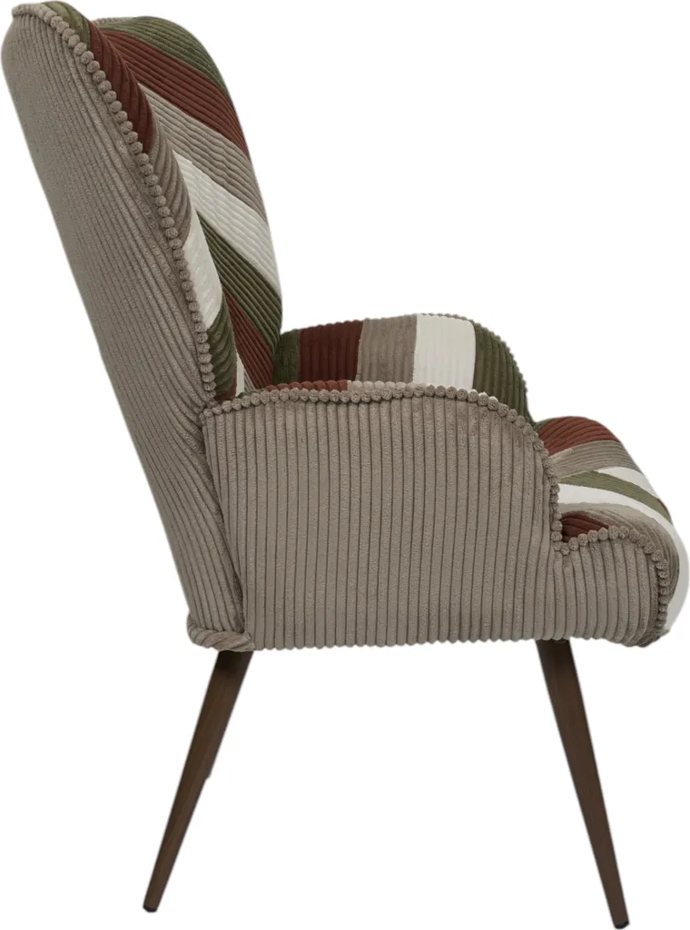 Fauteuil de Lecture Scott Patchwork Cotele pour Salon et Chambre - 3