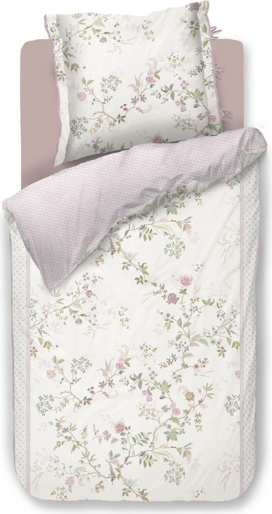 Pip Studio Perkal-Bettwäsche-Garnitur Bustani Farbe Weiss Größe 200x200+2x80x80