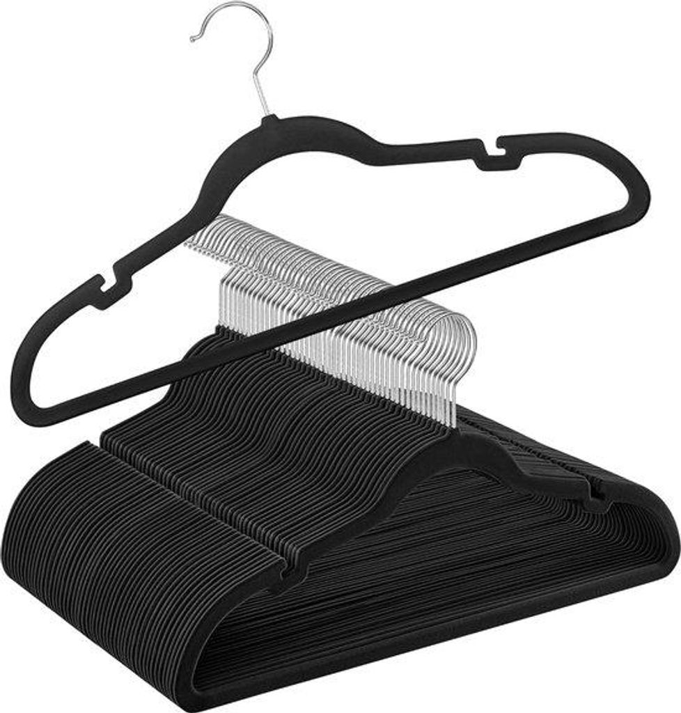 Fluorhaltige Kleiderbügel mit Schulterfalten - Set aus 50 - Anti-Slip