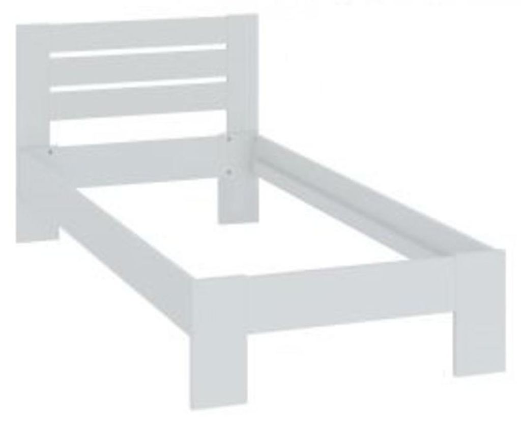 Łóżko 90 x 200 cm białe sama rama FURNITEX LP1-FX Zdjęcie produktu 