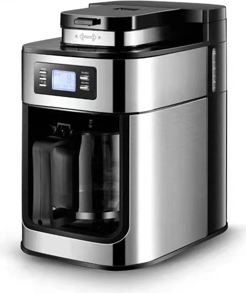 Vollautomatische 2-in-1 Kaffeemaschine - Espresso- und Filterkaffee - Integrierte Bohnenmühle - LED-Display - Bis zu 4 Tassen - EU-Stecker