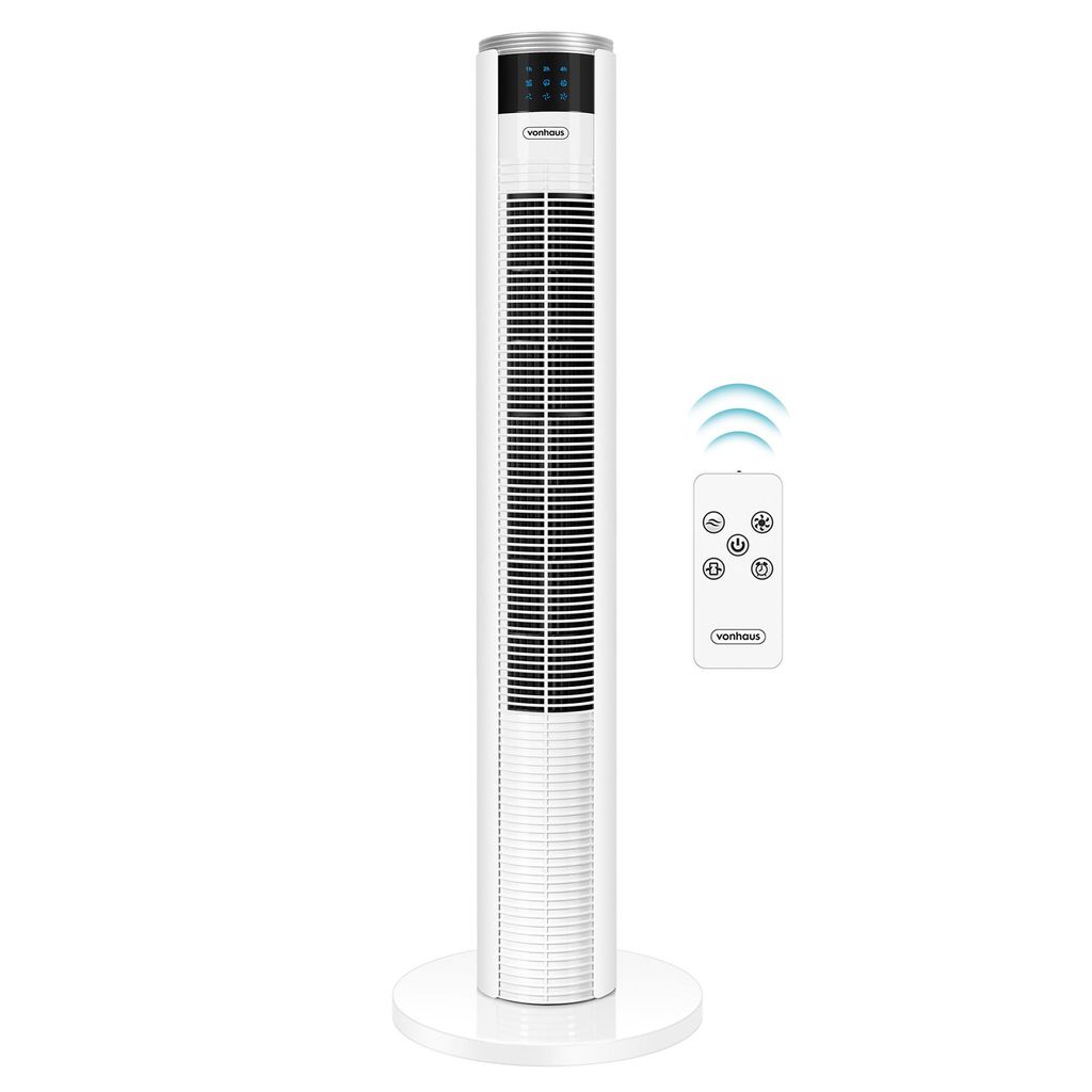 VonHaus 87cm Turmventilator Weiß, Mit Fernbedienung, Produktbild 