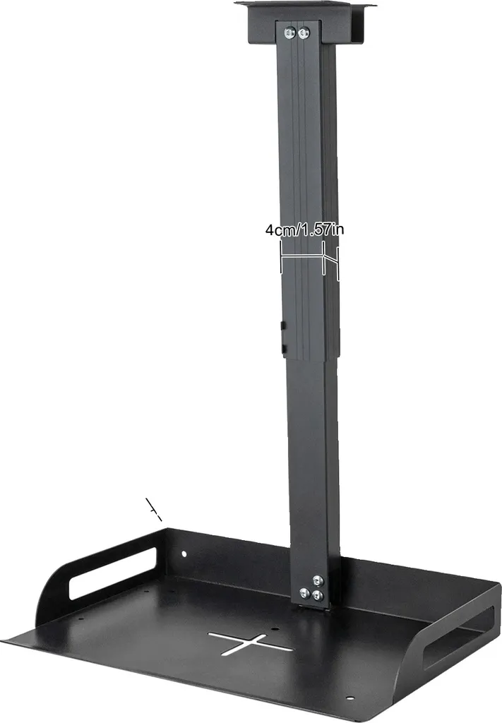 Supporto Soffitto Proiettore Nero | Design Regolabile 34-56 cm