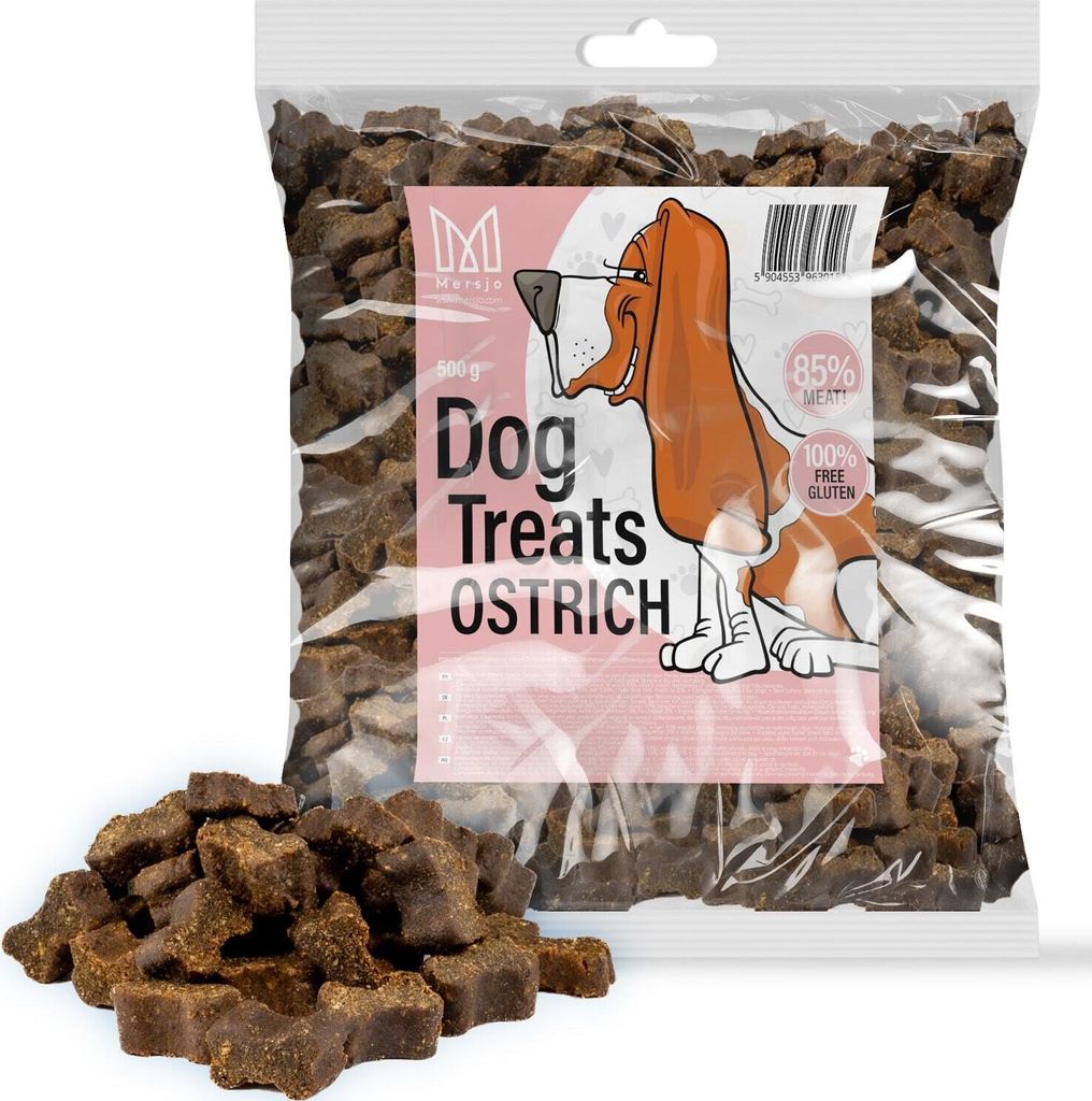 MERSJO Hundesnacks Trainingssnacks - 500g hundefutter trocken, Hunde leckerlis, leckereien für Hunde - schonend getrocknete Fleischtrainer, Geeign...