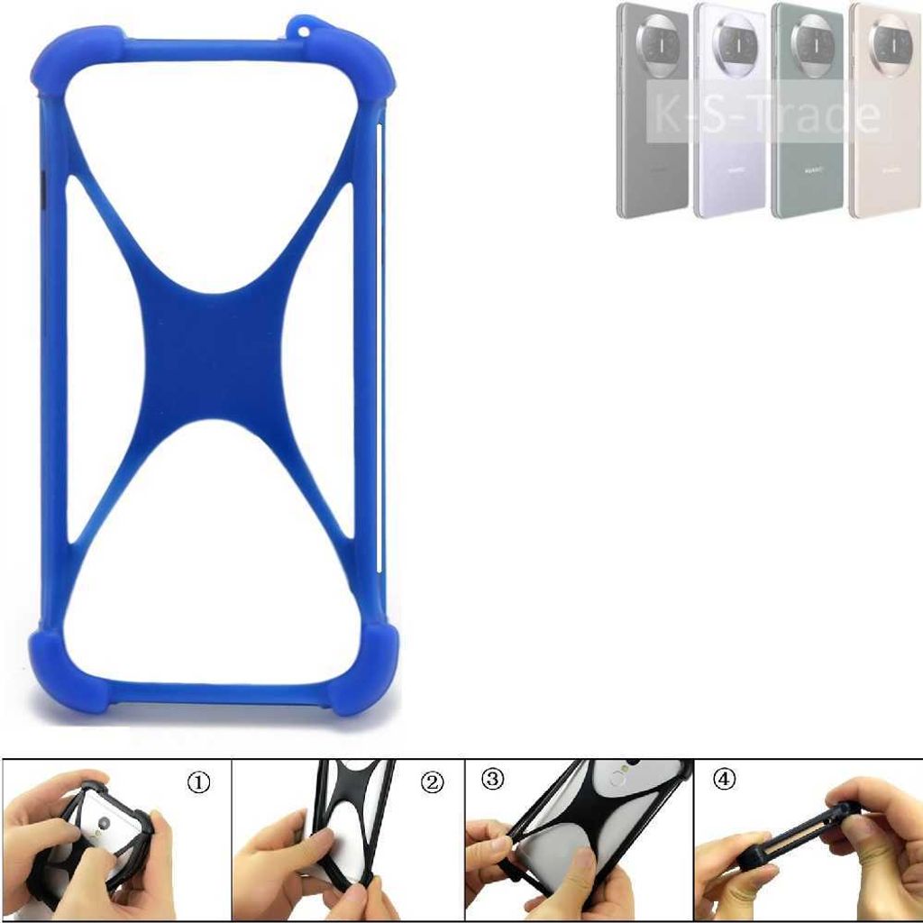 K-S-Trade Handy Hülle kompatibel mit Huawei Mate X3 Silikon Schutzhülle Cover Case Bumper Silikoncase TPU Softcase Schutz Hülle Smartphone