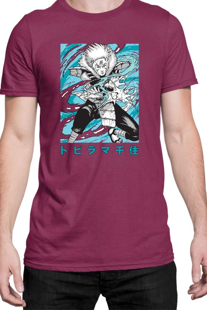 Herren T-Shirt Naruto Tobirama Senju, Man XL / Burgundy
