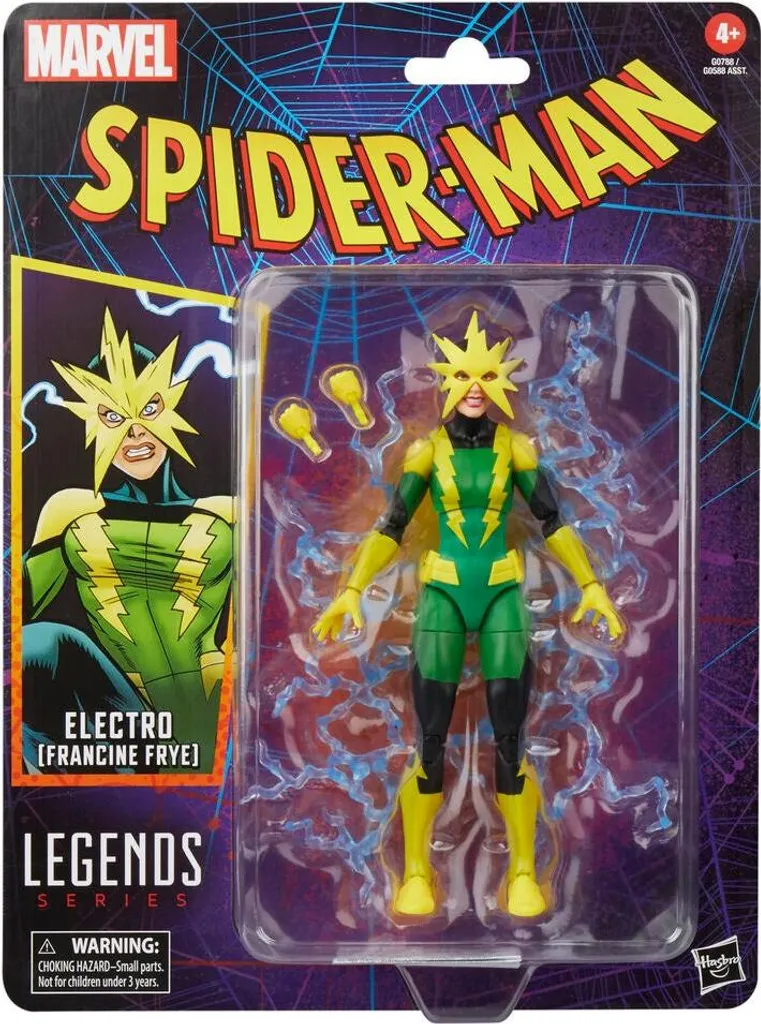 Figurine Spider-Man Electro 15 cm - Jouet d'action Marvel articulé