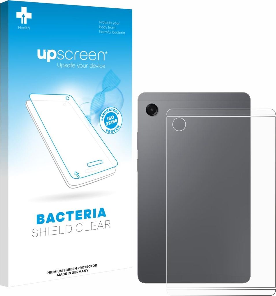upscreen Schutzfolie für Samsung Galaxy Tab A11 8.7" (Rückseite) Displayschutz Displayschutzfolie Folie Klar antibakteriell