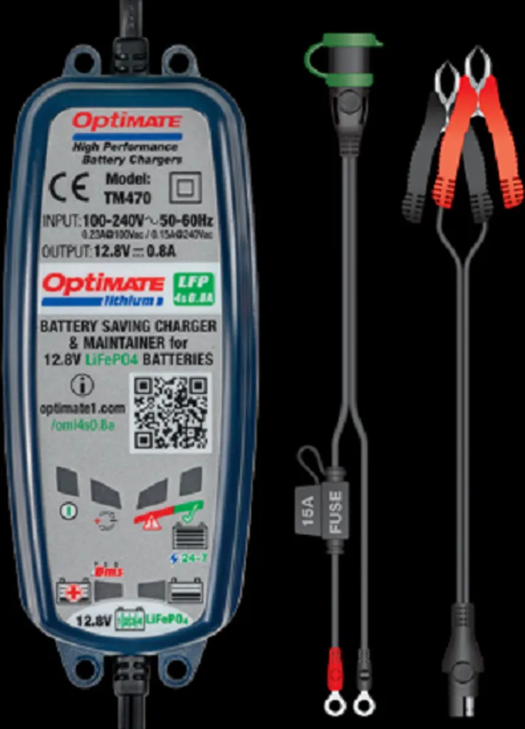 Chargeur maintien de charge Lithium OptiMATE 4S 0.8A spécial hiver