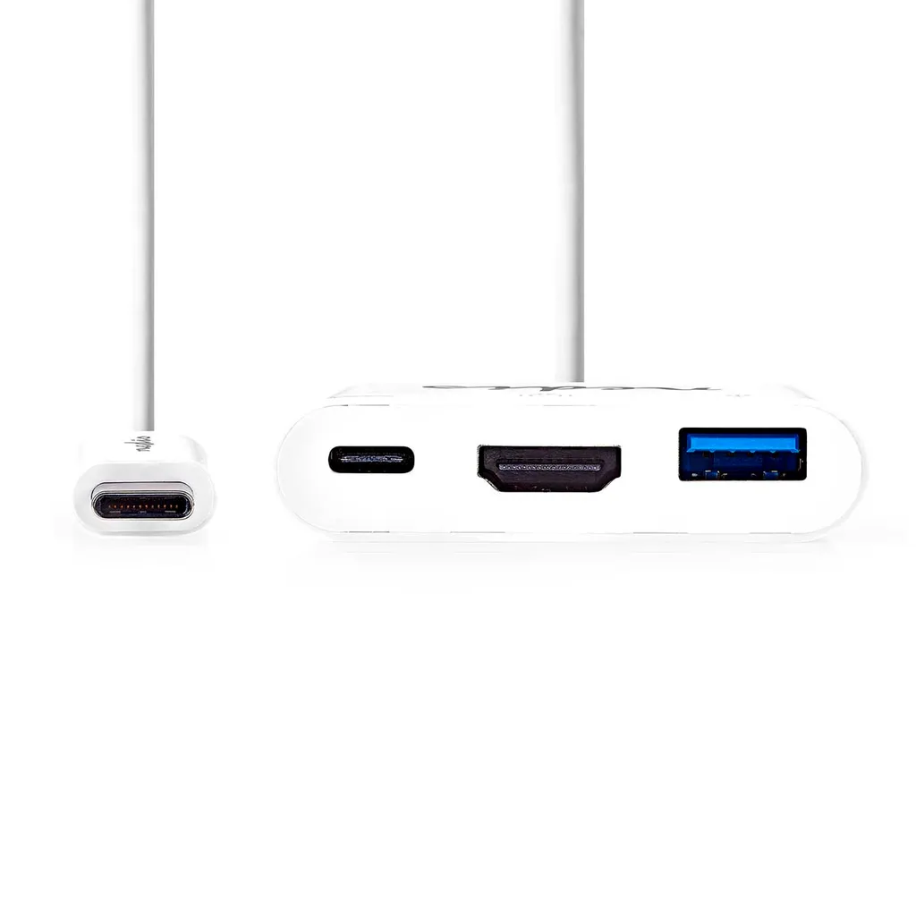 Adaptateur USB-C Multiport - Sortie HDMI USB-A et USB-C 5Gbps - Blanc - 2