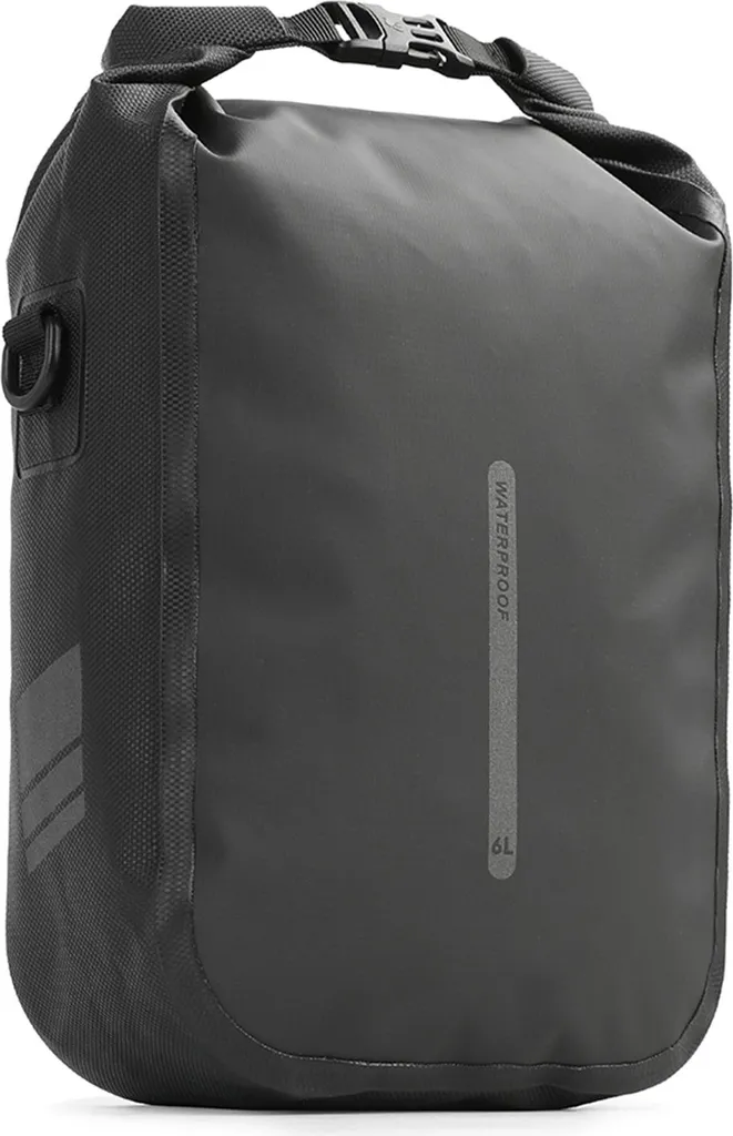 Sacoche rangement vélo pour cycliste : modèle 6L étanche et amovible noir