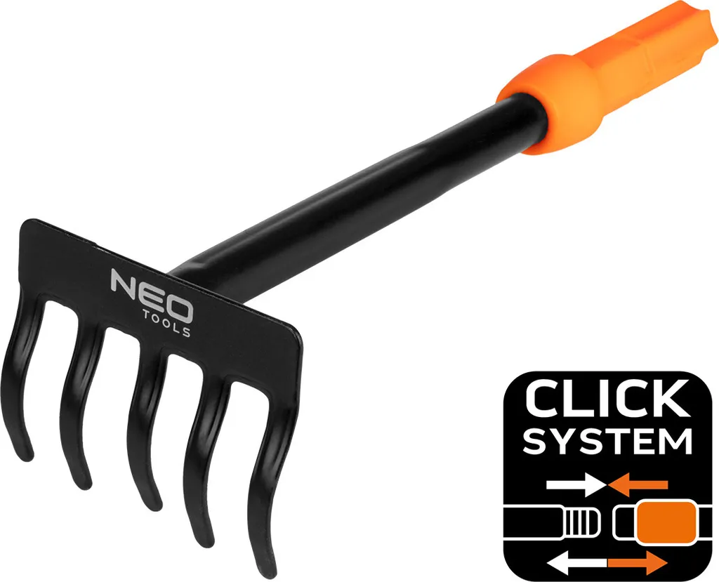 Rastrello Manuale Compatto NEO TOOLS 6 Denti - Acciaio Alta Qualità - 3