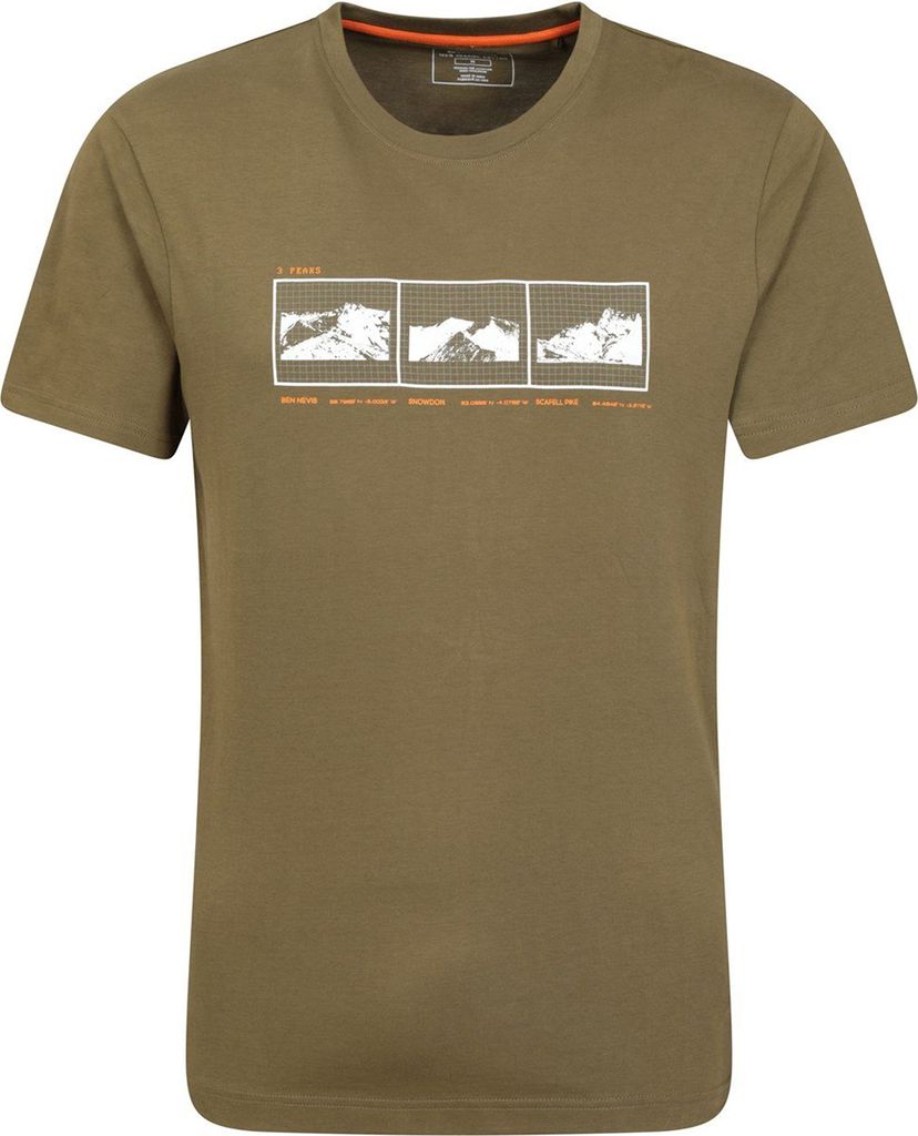 Mountain Warehouse - "3 Peaks" T-Shirt für Herren MW314 (XXS) (Grün)
