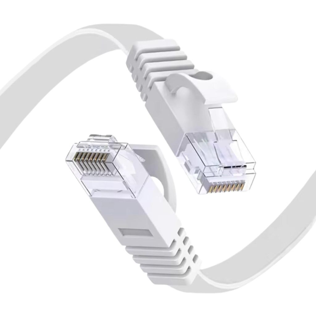 LAN Kabel Cat 6 Flach 3m Weiß Netzwerkkabel RJ45 Ethernet Produktbild 