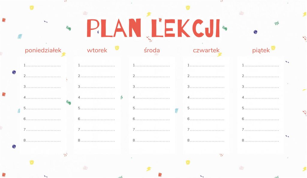 Magnetischer Unterrichtsplan für Kinder, bunte Kritzeleien, 45 x 26 cm