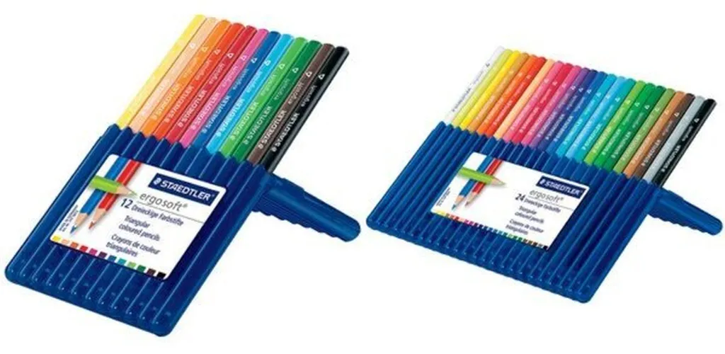 Crayons de couleur ergonomiques Ergo Soft mine résistante à l'eau 24