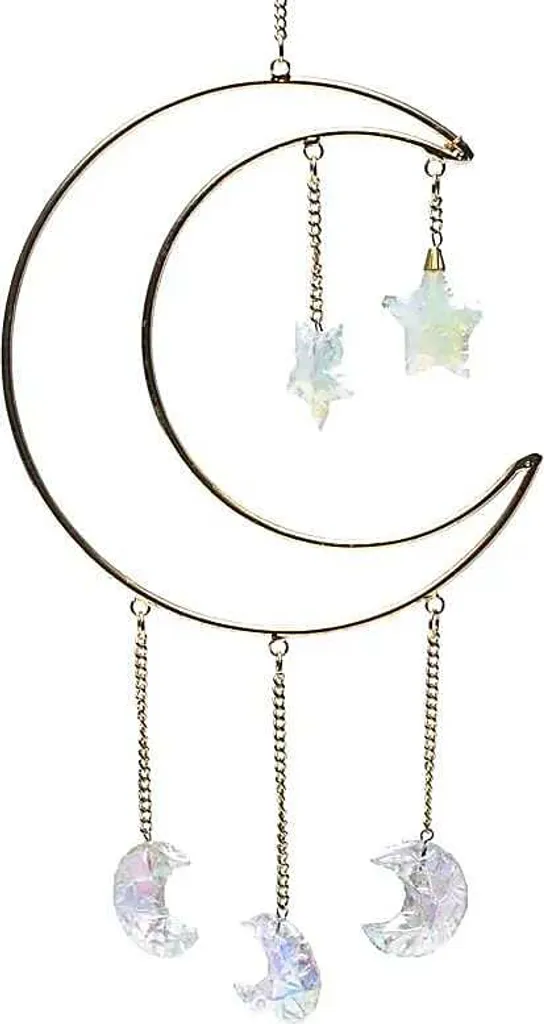 Suspension Décorative Croissant de Lune et Étoiles pour Fenêtre