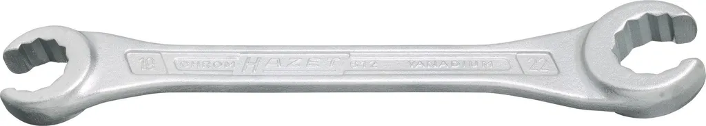 HAZET 612-24X27 Chiave ad anello a doppia mappa ∙ aperta ∙ Doppio profilo esagonale esterno ∙ 24 x 27 mm
