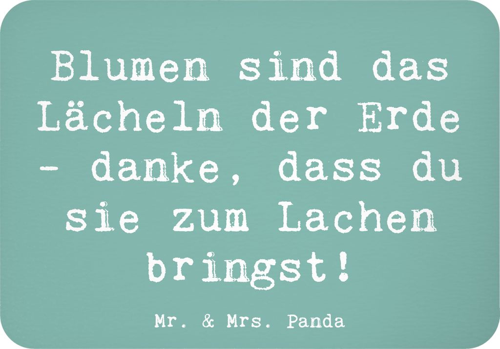 Mr. & Mrs. Panda magnet Spruch Florist Erde Lächeln - Meeresbrise - Geschenk, haftmagnet, Anerkennung, zettelhalter, Blumenarrangement, Aufmerksam...