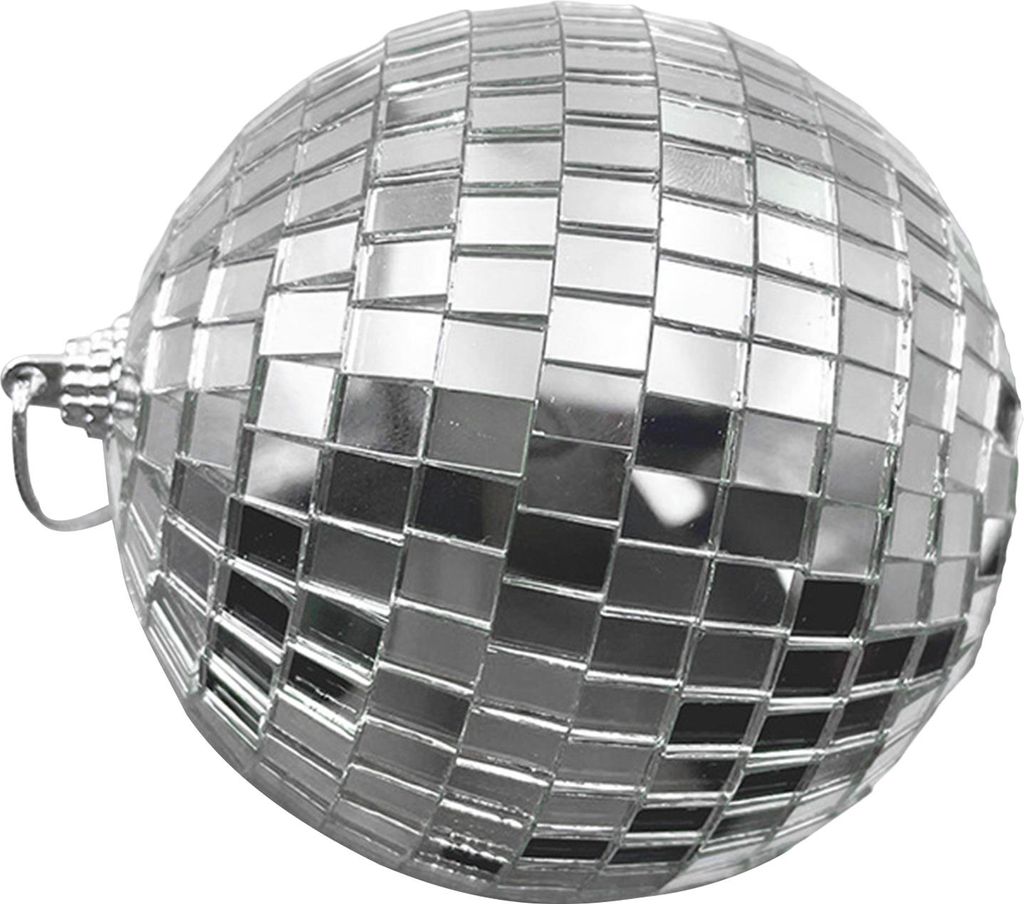 Silberne Spiegel-Diskokugel-Ornamente, reflektierende hängende Discokugel-Dekorationen für 70er-Jahre-Retro-Partys, Weihnachts- und Geburtstagsar...